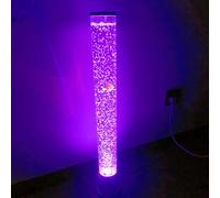 BiiKoon 2,5 Pieds LED Fantasy Bubble Fish Tube Faux Aquarium avec 6 Poissons Artificiels Et 7 Couleurs Changeantes Lampe À Lave Sensorielle LED Bubble Tube Lampadaire