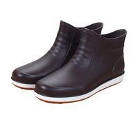 BIISDOST Bottes de jardin en caoutchouc - Tendance - Antidérapantes - Courtes - En PVC - Élastiques et légères - Pour l'agriculture, le travail, la chasse - Pour pieds étroits, marron, 41 EU