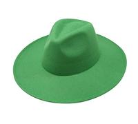 BIISDOST Chapeaux Femmes Vintage Couleur Unie Britannique Grand Chapeau en Laine Jazz pour Unisexe Mode Nouveau Premier Casquette, vert, taille unique