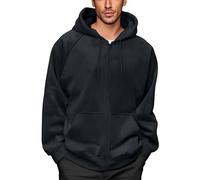 BIISDOST Sweat à capuche pour homme - Entraînement ample - Veste à capuche pour hommes/femmes - Fermeture éclair intégrale avec capuche - Sweats à capuche à manches longues - Couleur unie
