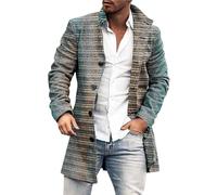 BIISDOST Vestes en jean pour homme - Grande taille - Manteau d'hiver - Col à manches longues - Veste rembourrée vintage - Manteau épais en peau de mouton - Manteau court pour homme, Vert menthe., XXL