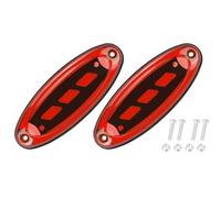 BIISVM Feu Arrière Séquentiel Feu De Gabarit Latéral Ovale À LED Rouge Et Jaune Pour Camion, Clignotants Arrière Pour Voiture, Remorque, Tracteur, Camionnette, Bus, Camping-car