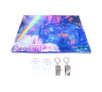 Biitfuu Blacklight Landscape Tapestry Reactive Glow in The Dark Wall Suspendu avec Une Fibre de Polyester Légère à Encre Spéciale pour Les Décors de Fête de Chambre à Coucher (230X180cm