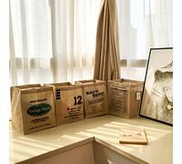 Biitfuu Boîte de Rangement en Jute Film Waterdiofile, Panier de Vêtements de Nettoyage Facile, Rangement de Bureau pour Jouets, Magazines, 1pc 1pc (Modèle TDN)