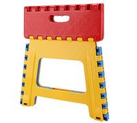 Biitfuu Petite Petite Chaise Portable Pliable sans Danger pour la Thermoplastie sur Aire de Jeux (Visage Rouge, Fond Jaune, Bleu)