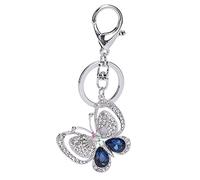 Biitfuu Porte-clés Papillon en Cristal avec Porte-clés pour Femmes et Filles - Élégant et Mignon - Cadeaux pour Fêtes Mères, Noël, Anniversaires - Métallique