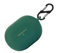 BIIULHCI Coque de protection en silicone pour Anker Soundcore P20i - Anti-chocs - Avec mousqueton - Protection à 360° - Ouverture de chargement - Vert foncé