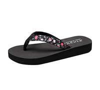 biJerou Guest Slippers Tongs de bain pour fille Noir House Slippers Guest Set Chaussures de douche pour femme Tongs en cuir Semelle intérieure, multicolore, 40 EU