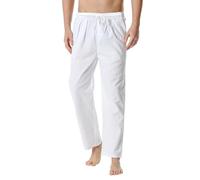 biJerou Pantalon de jogging pour homme - Pantalon blanc - Pantalon de jogging noir et blanc - Grande taille - Rouge - Pantalon en tissu noir - Baggy - Jambes larges - Pantalon de sport - Fermeture