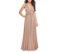 biJerou Robe élégante convertible multidirectionnelle pour demoiselle d'honneur - Robe d'invité de mariage pour femme - S XL, a, XL