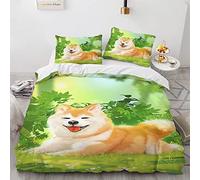 BIJOOT Chat Chien Animaux Housse Couette 260X240 Microfibre Douce Housse De Couette Lit Double Impression 3D Parure De Lit 2 Personnes 240 X 260 Cm avec 2 Taies d'oreiller 65X65Cm