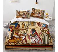 BIJOOT House De Couette 240 260 avec 2 Taies d'oreiller 65X65Cm Microfibre Douce Housse De Couette Ado Garcon Egypte 240X260 Cm Parure De Lit King Size Impression 3D