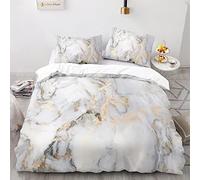 BIJOOT Impression 3D Parures De Lit 200 X 200 Cm Housse De Couette 200 X 200 Microfibre Douce Marbre Housse Couette Enfant avec 2 Taies d'oreiller 65X65Cm