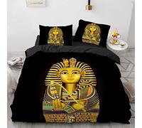 BIJOOT Parure De Lit 1 Personne Fille 140 X 200 Cm avec 2 Taies d'oreiller 65X65Cm Egypte Housse De Couette 140X200 Fille Microfibre Douce Parure Housse De Couette Impression 3D
