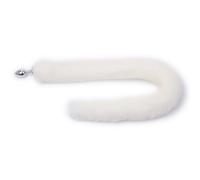BIJOU ANAL Plug avec queue Fourrure 7 x 3.4 cm Blanc Kiotos