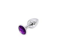 BIJOU ANAL Plug Bijou Strass Violet - SMALL 6.5 x 2.7cm