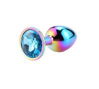 Bijou anal Rosebud Rainbow LARGE bleu clair