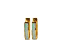 Bijou bohème avec motif coquillage de feu Dainty Blue Green White Shinning Gemstone Boucle d'oreille Cadeau pour Chapeau de Citrouille (A, One Size)