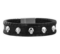 Bijou Bracelet - Police - PL24410BLB-01-S - Cuir Noir - Taille S - Style Rock