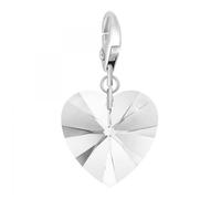 Bijou charm - SC Crystal - Coeur - Cristaux Autrichiens - Argenté - Mixte
