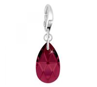 Bijou charm - So Charm - Goutte - Cristal ruby SWAROVSKI® - Plaqué or - Mixte
