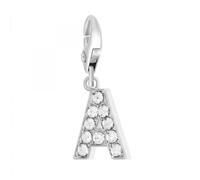 Bijou charm - So Charm - Lettre A - Cristaux de Bohème - Plaqué or - Mixte