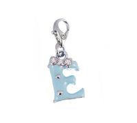 Bijou charm - So Charm - Lettre E - Cristaux de Bohème - Plaqué or - Mixte