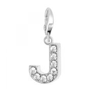 Bijou charm - So Charm - Lettre J - Strass - Plaqué or - Mixte