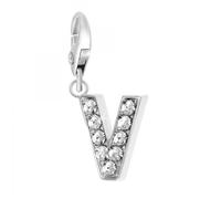 Bijou charm - So Charm - Lettre V - Strass - Plaqué or - Mixte