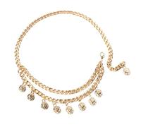 Bijou classique double couche portrait pièce de monnaie taille bijoux détachable glands réglables chaîne de hanche bijoux de corps pour femme accessoires de mode gothique danseuse du ventre pièce de