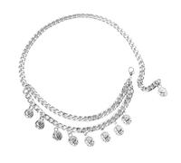 Bijou classique double couche portrait pièce de monnaie taille bijoux détachable glands réglables chaîne de hanche bijoux de corps pour femme accessoires de mode double chaîne de corps pour femme, One