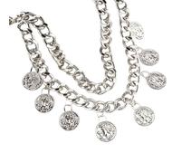 Bijou classique double couche portrait pièce de monnaie taille bijoux détachable glands réglables chaîne de hanche bijoux de corps pour femme accessoires de mode gothique danseuse du ventre pièce de