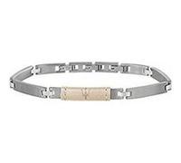 Bracelet Maserati JM218AMD03 - Acier Cuir Argenté & Marron Maserati Bijoux Marron, Argent