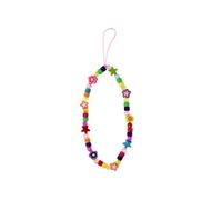 Bijou de Téléphone 25 cm Perles Fleurs et Etoiles Pratique Multicolore