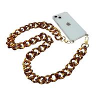 Bijou de Téléphone - AVIZAR - Grosse Maille Métallique - 120cm - Marron - Résistant