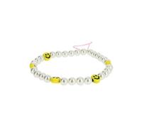 Bijou de Téléphone Bracelet à Perles et Smiley jaunes Collection Smile