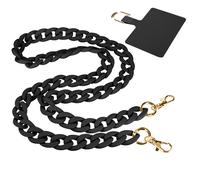 Bijou de Téléphone Chaîne Grosse Maille 120cm Série Ibiza Moxie Noir
