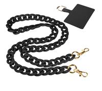 Bijou de Téléphone Chaîne Grosse Maille 120cm Moxie Série Ibiza Noir