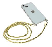 Bijou de Téléphone chaîne maille palmier 120cm jaune dorée