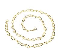 Bijou de Téléphone Chaîne Maille Perles Solide et Résistante 110cm Doré