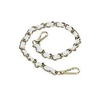 Bijou de Téléphone Chaîne Tressée Simili Cuir 40cm Blanc