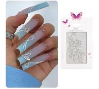 Bijou d'ongles en forme d'ailes de papillon accrocheurs - Parfait pour les fêtes et les occasions spéciales - Accessoires pour les occasions spéciales