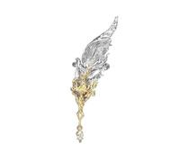 Bijou d'oreille à plumes vintage gothique en alliage sans percé, unisexe, accessoire de mode pour tous les jours, boucles d'oreilles à clip, Left ear, Comme décrit, Comme décrit.
