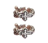 Bijou d'oreille masculin inspiré de croix punk en alliage robuste portable pour les amateurs de streetwear rétro, Moyen, Métal, Non