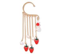 Bijou d'oreille pour femme avec perles et fraises - Bijou unique pour concerts et événements spéciaux
