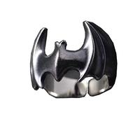 Bijou original cadeau Anneau d'aile de chauve-souris réglable Anneau d'ouverture exquis Mode Bijoux pour hommes et femmes Anneau réglable d'ouverture (Black, One Size)