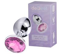 Bijou Rose Désir L - plug anal (argent-rose)