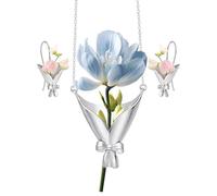 Bijou unique avec pendentif en forme de vase - Porte-fleur élégant, accessoire de charme élégant, flasque flottante délicate argentée | Accessoire miniature tendance et délicat fabriqué à la main pour
