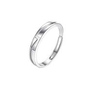 Bijou universel quotidien Bague de Couple en argent S925 pour la saint-valentin, pour homme et femme, avec un Design, sens de la lumière, bague de luxe (A, 1.82cm)