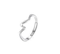 Bijou universel quotidien Bague de Couple en argent S925 pour la saint-valentin, pour homme et femme, avec un Design, sens de la lumière, bague de luxe (B, 1.7cm)